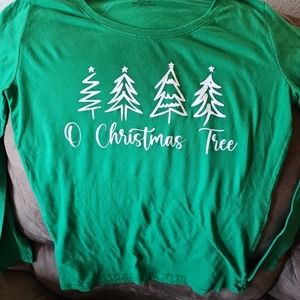 Womens Large Long Sleeve Christmas Shirt